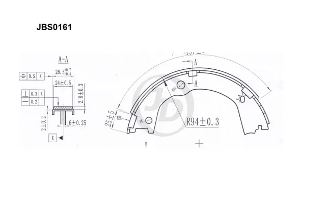 Колодки тормозные барабанные задние S30526