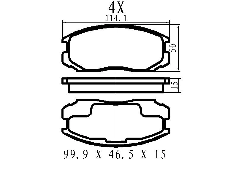 Колодки тормозные JD JBP0105