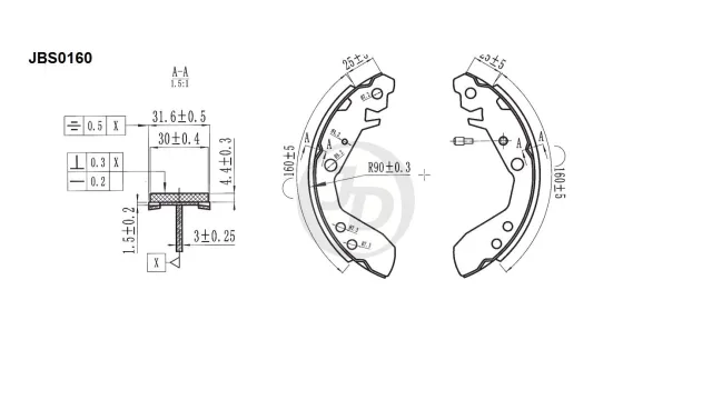 Колодки тормозные барабанные задние S28520