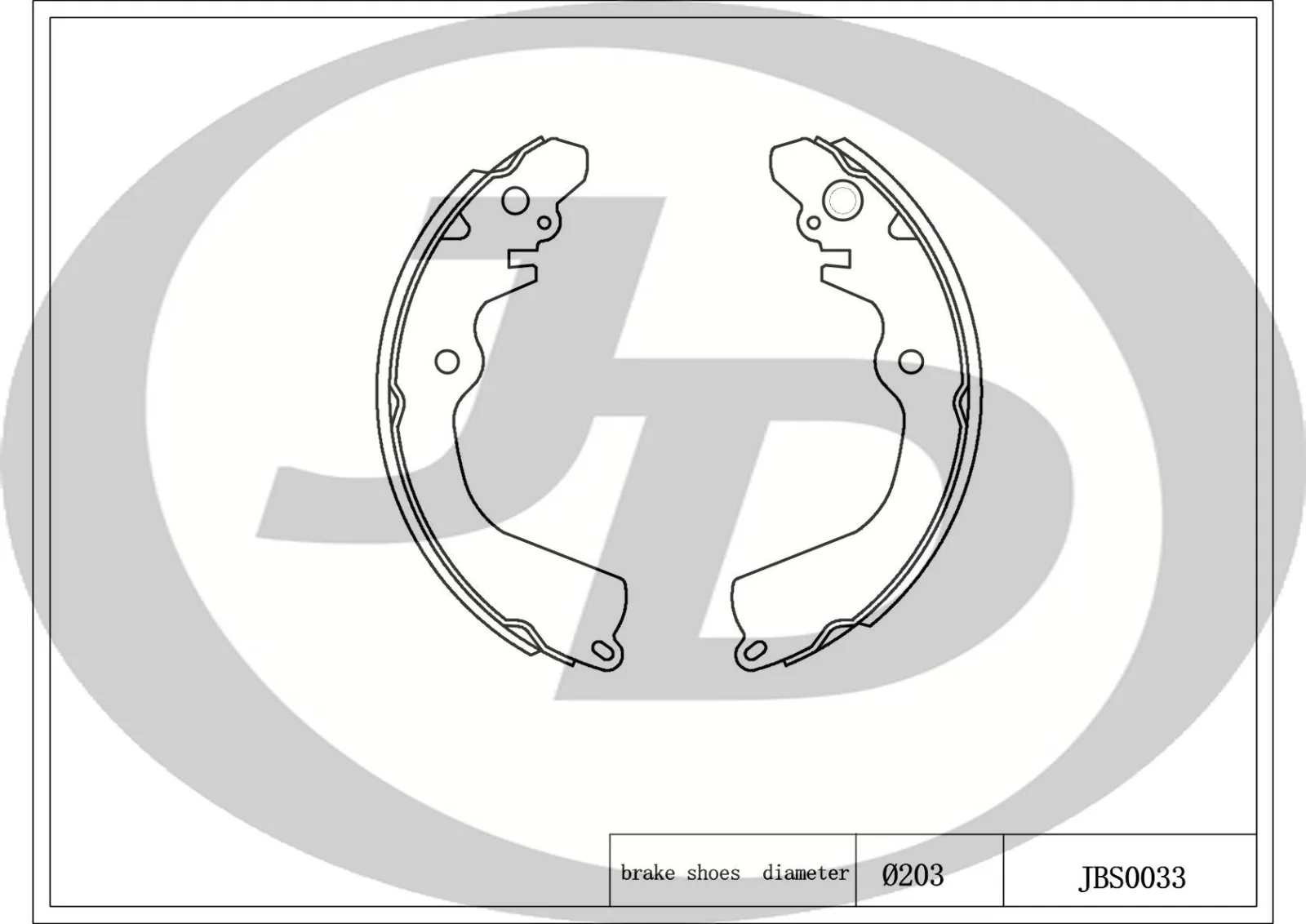 Колодки тормозные JD JBS0033