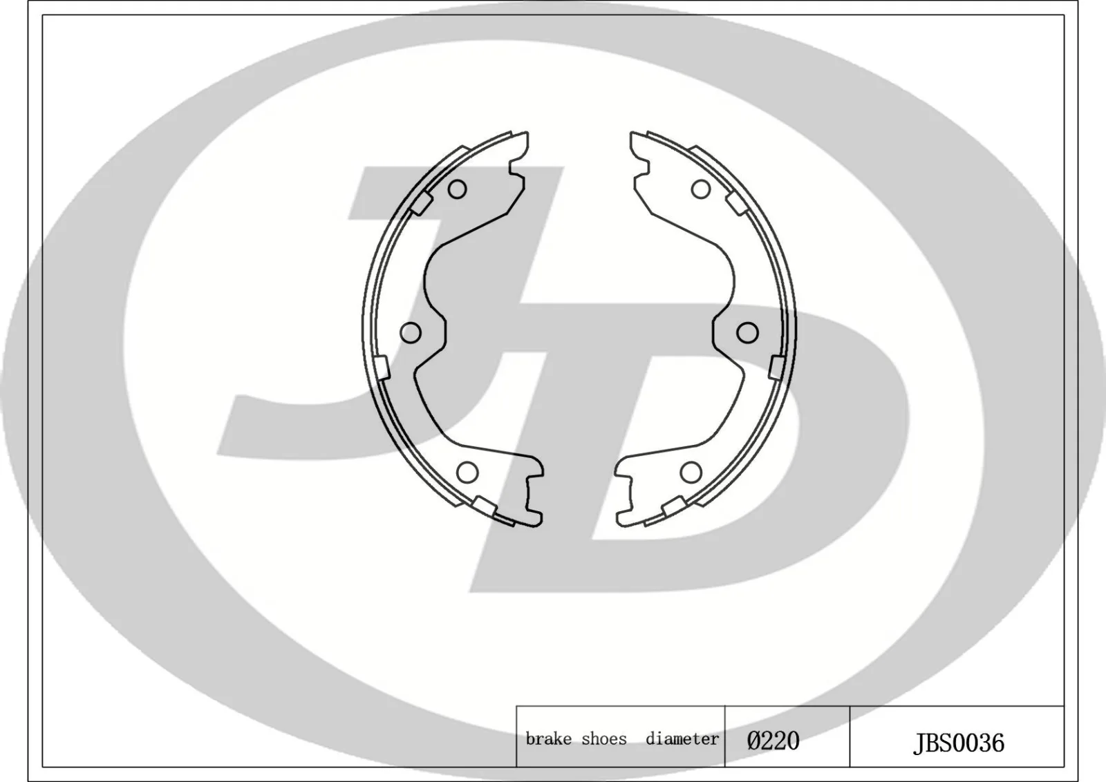 Фото 4: Колодки тормозные JD JBS0036