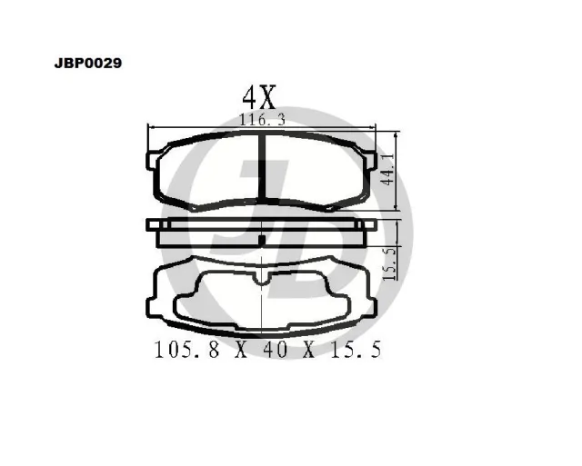 колодки дисковые задние\ Toyota Land Cruiser 02>