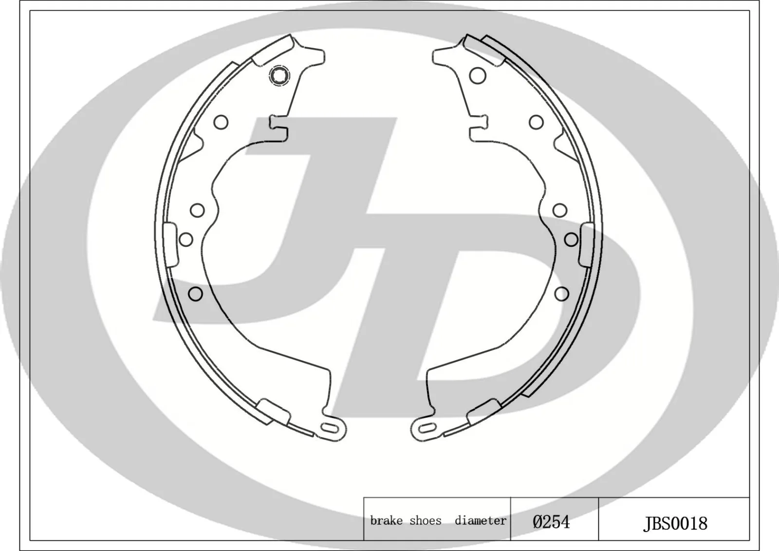 Колодки тормозные JD JBS0018
