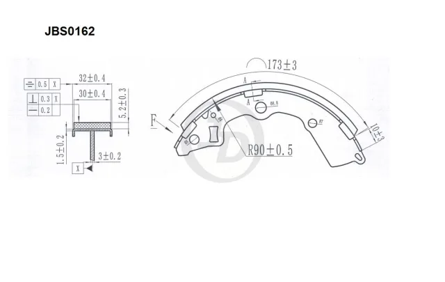 Колодки тормозные барабанные задние S30538