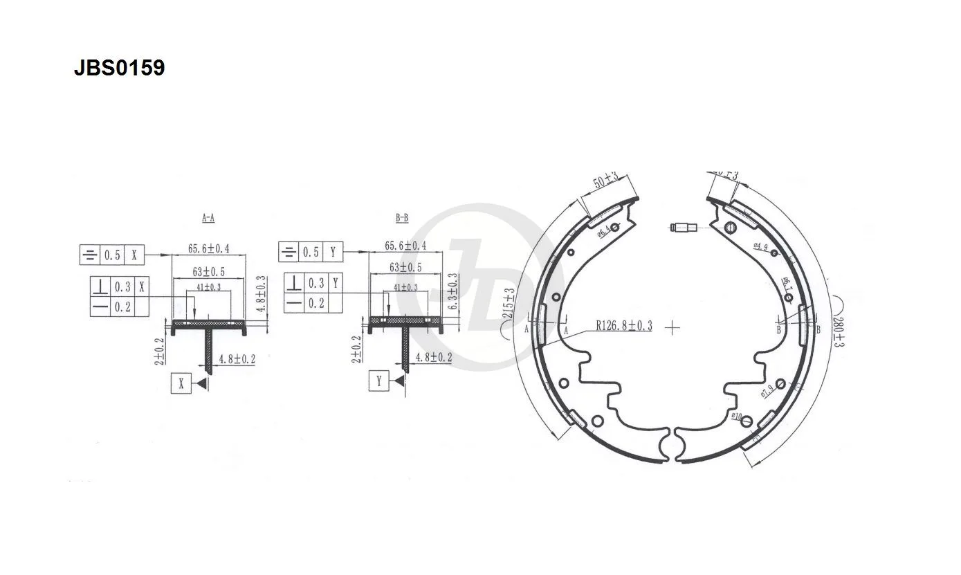 Колодки тормозные JD JBS0159