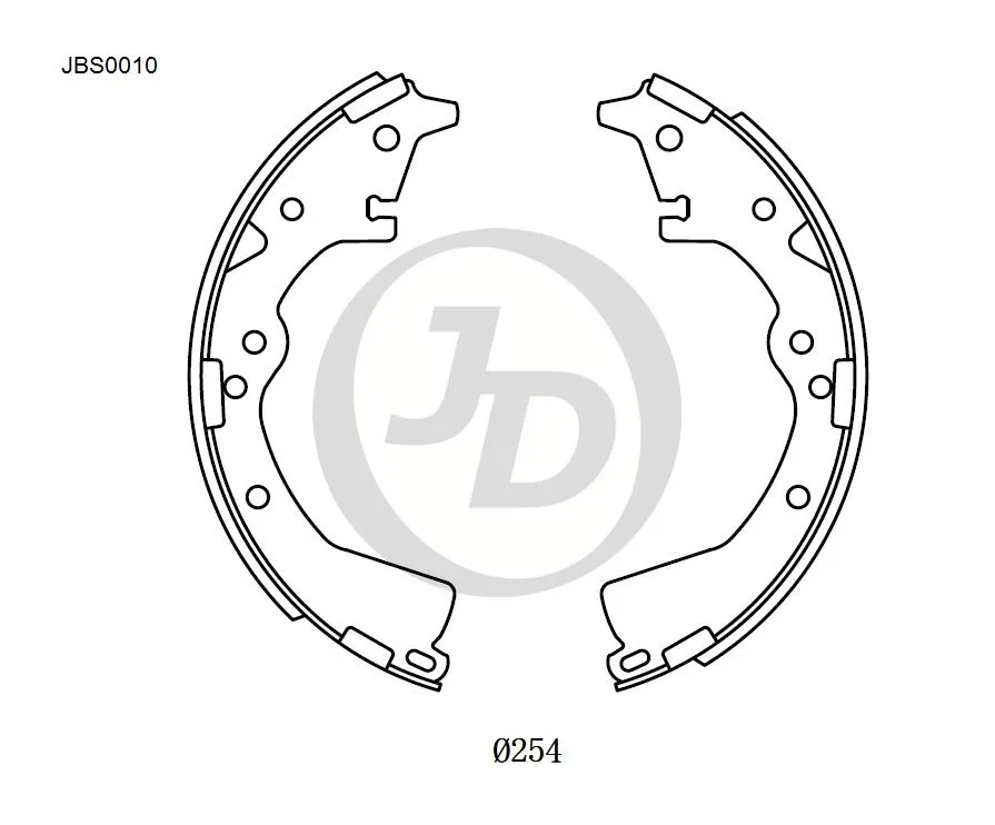 Колодки тормозные JD JBS0010