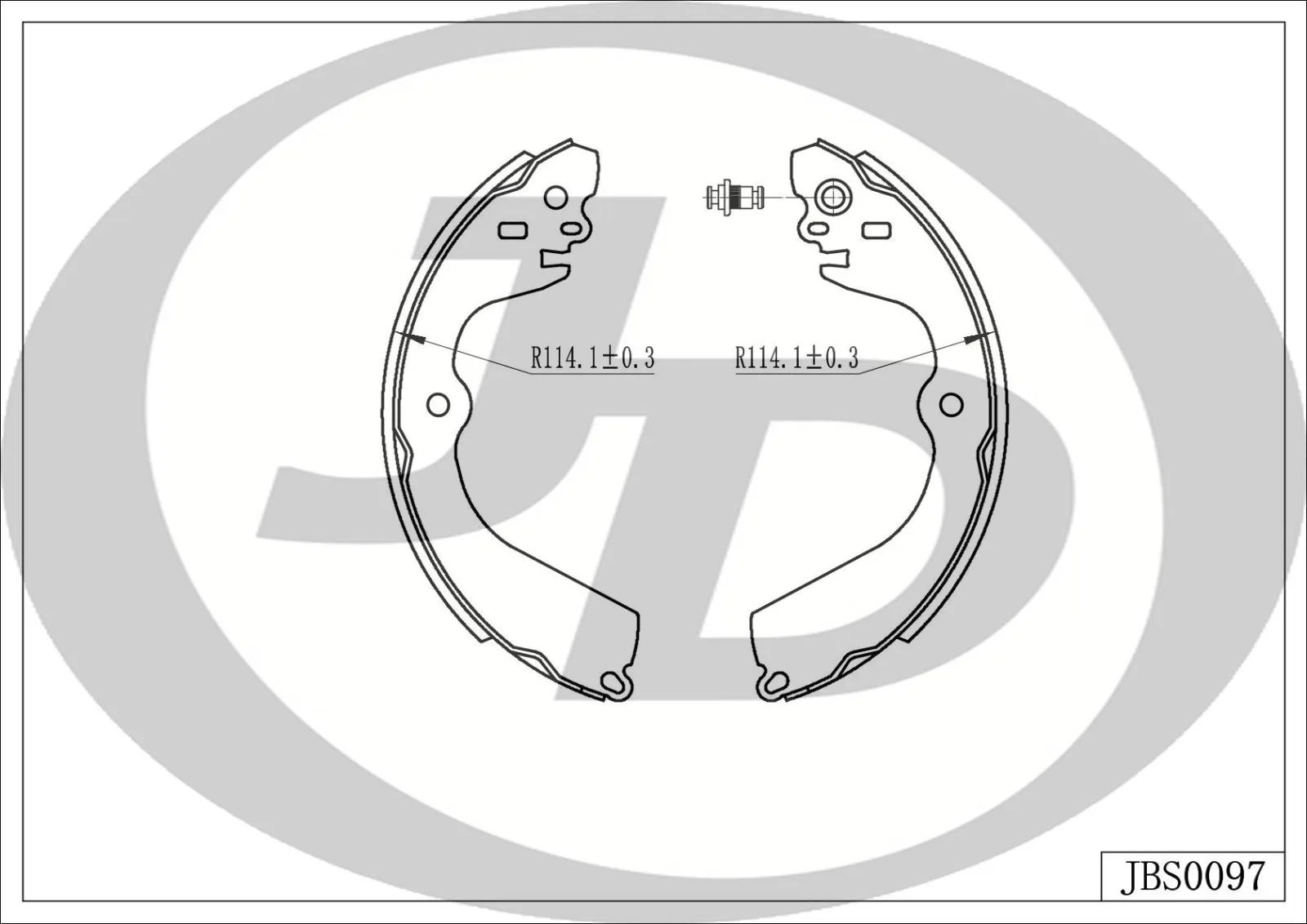 Колодки тормозные JD JBS0097