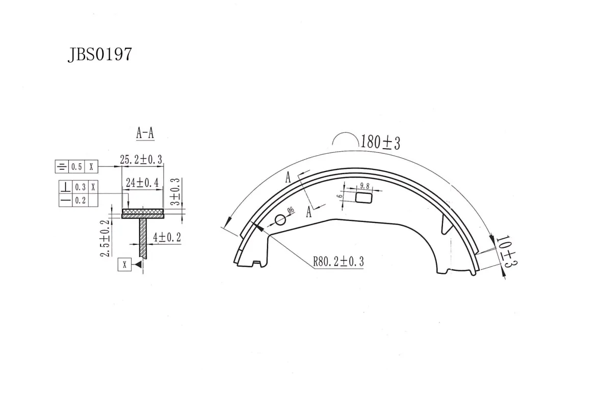 Колодки тормозные JD JBS0197