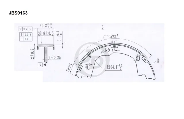Колодки тормозные барабанные задние S30544