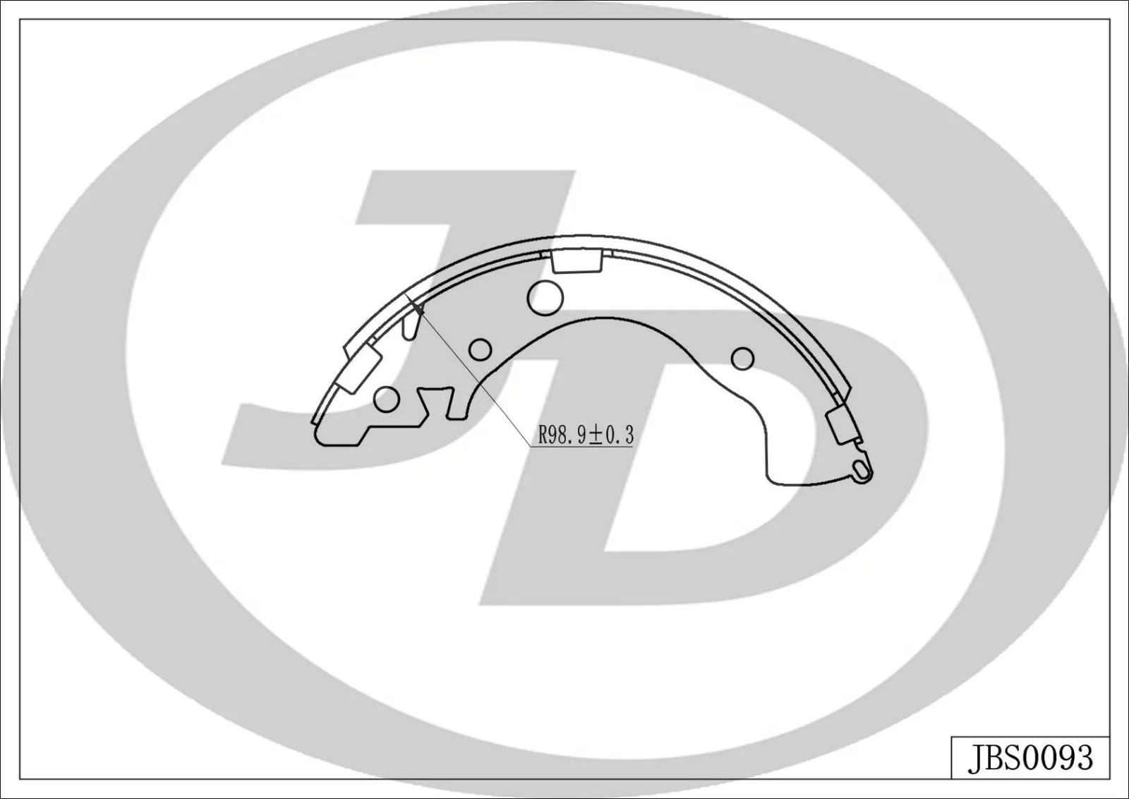 Колодки тормозные JD JBS0093