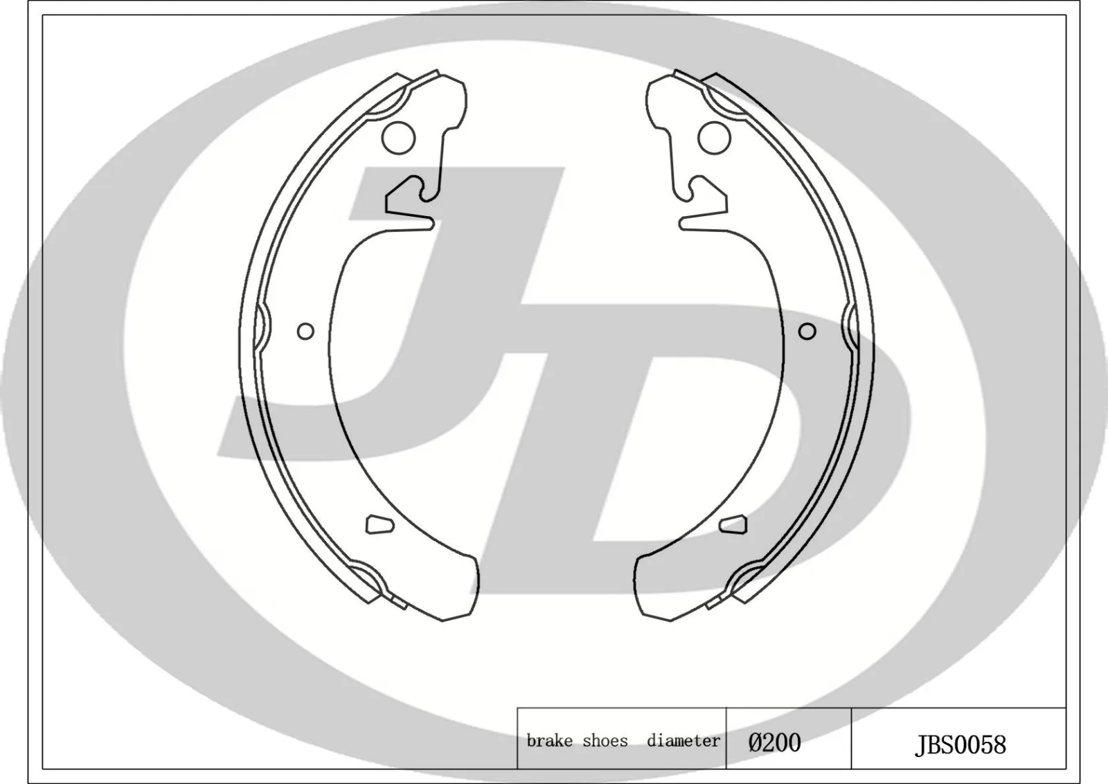 Колодки тормозные JD JBS0058