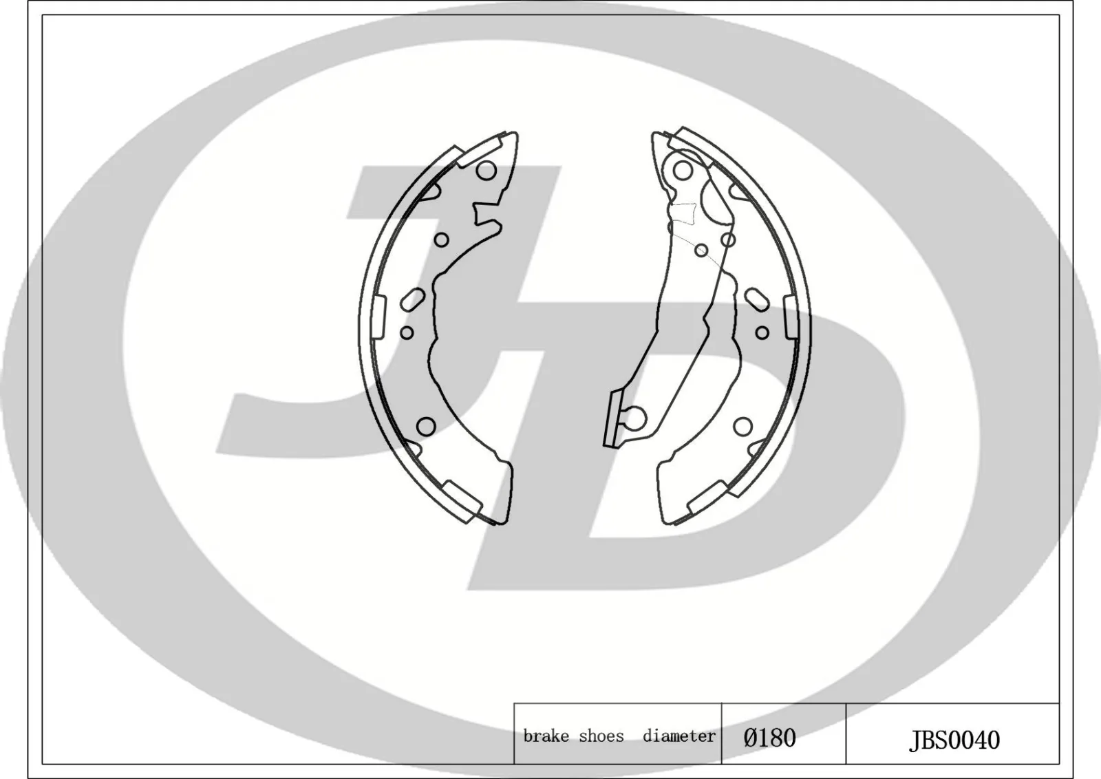 Колодки тормозные JD JBS0040