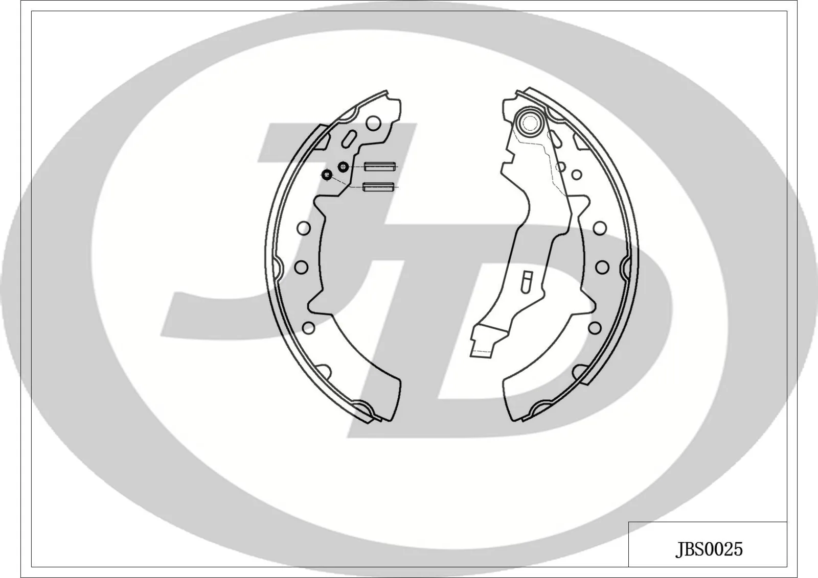 Колодки тормозные JD JBS0025