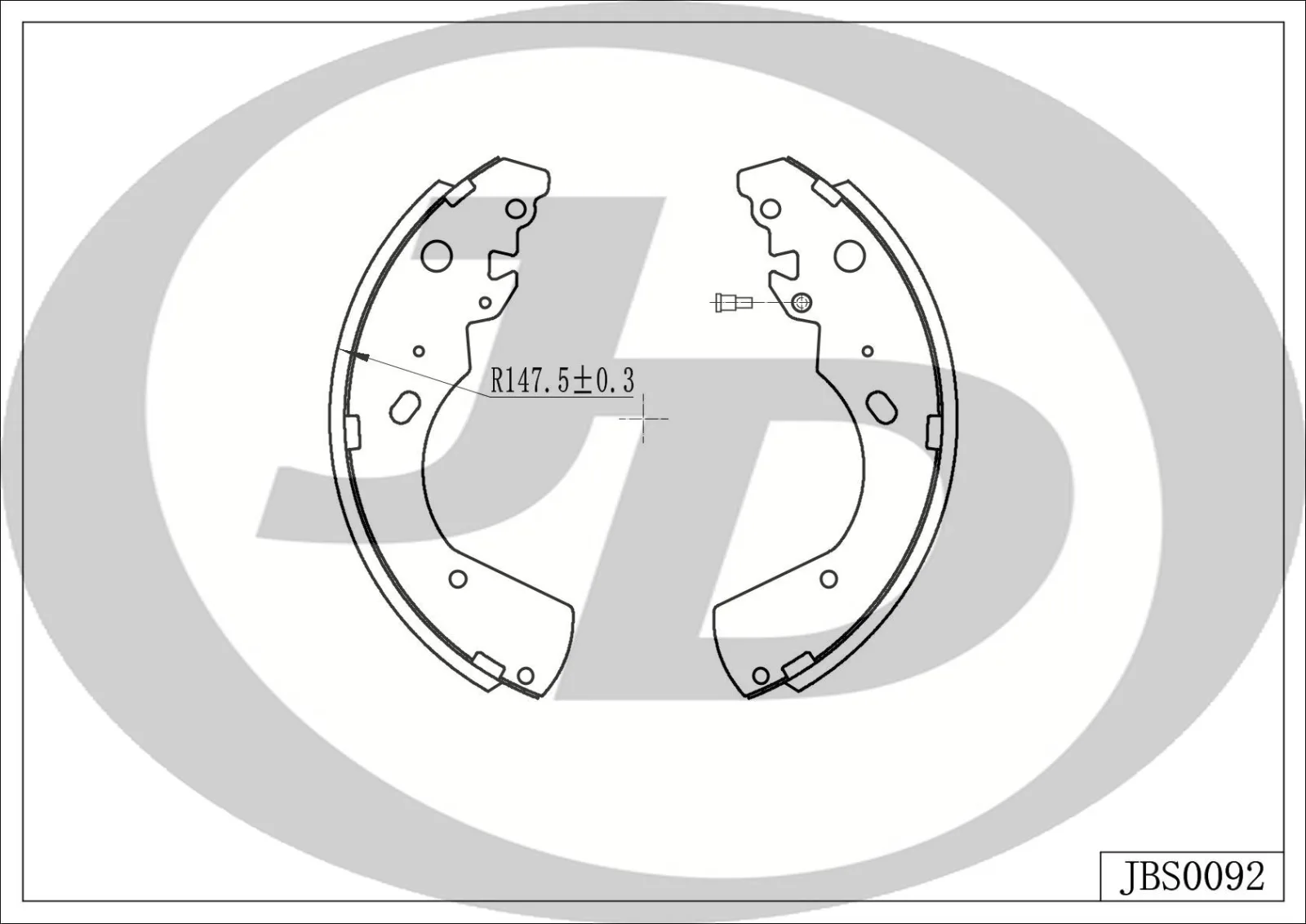 Колодки тормозные JD JBS0092
