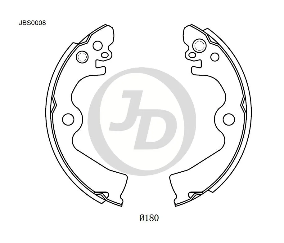 Фото 4: Колодки тормозные JD JBS0008