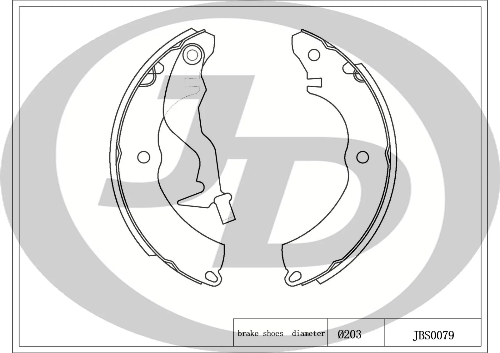 Колодки тормозные JD JBS0079