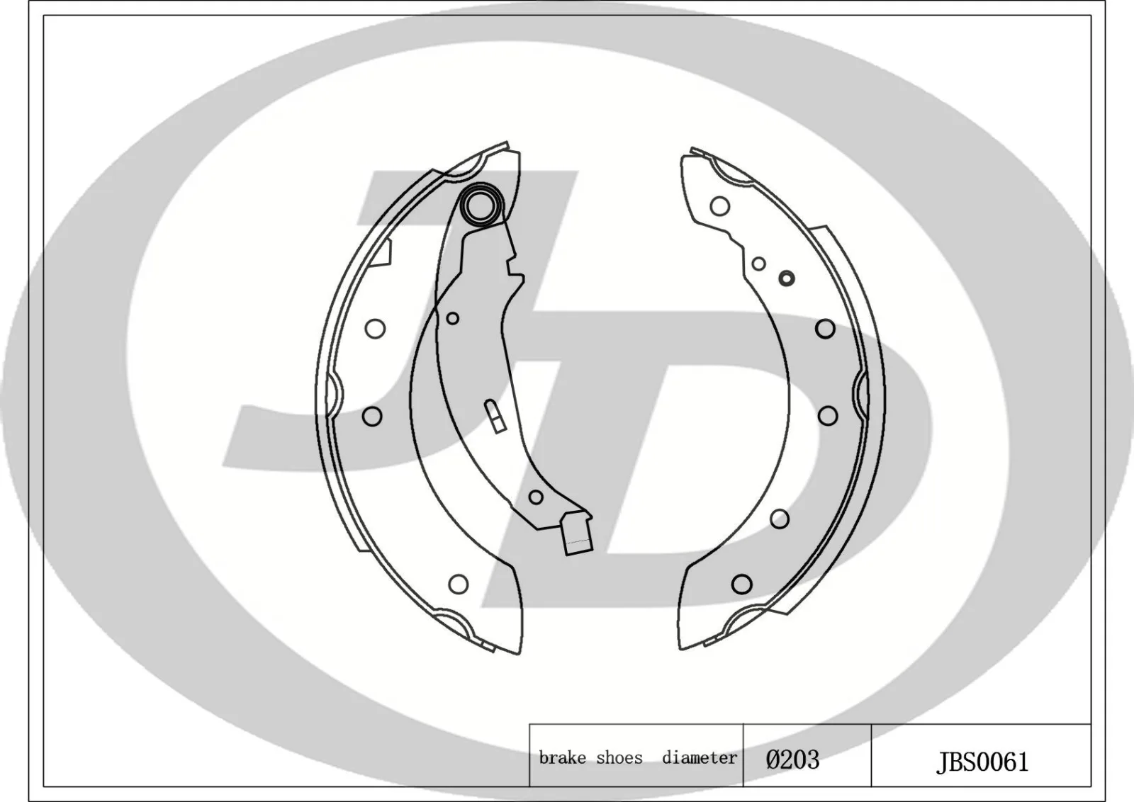 Колодки тормозные JD JBS0061