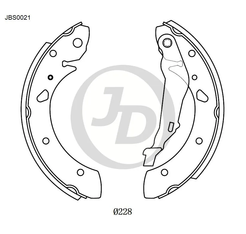 Колодки тормозные JD JBS0021