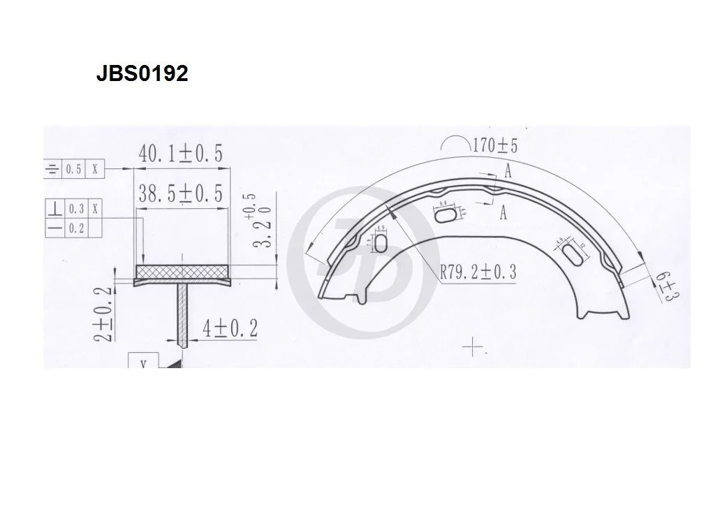 Колодки тормозные JD JBS0192