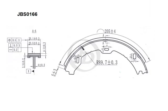 Колодки тормозные барабанные задние S50519