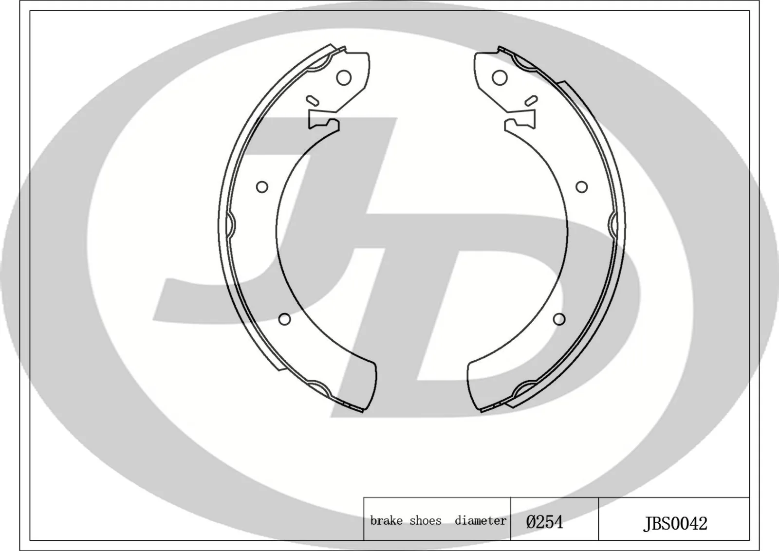 Колодки тормозные JD JBS0042