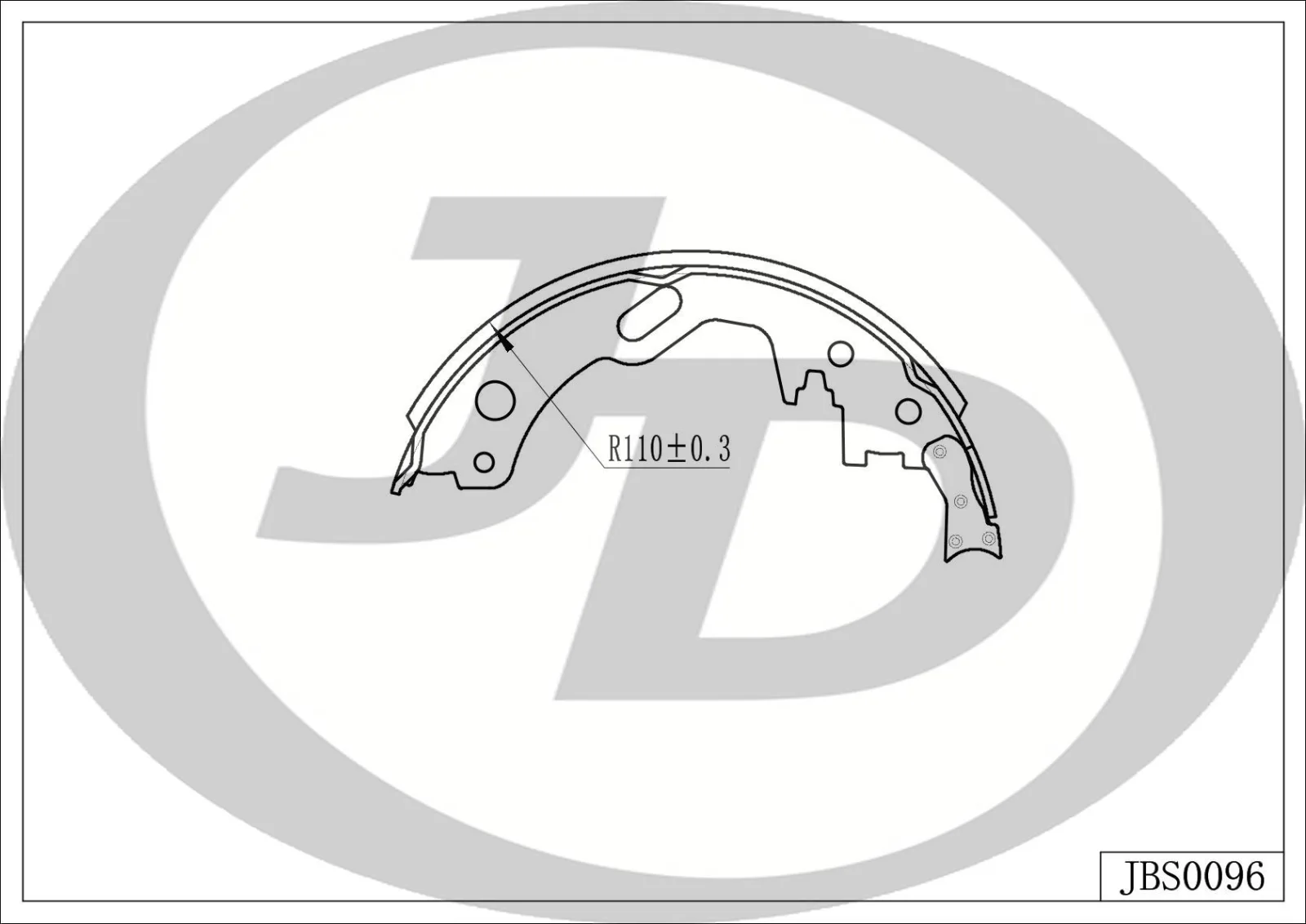 Колодки тормозные JD JBS0096