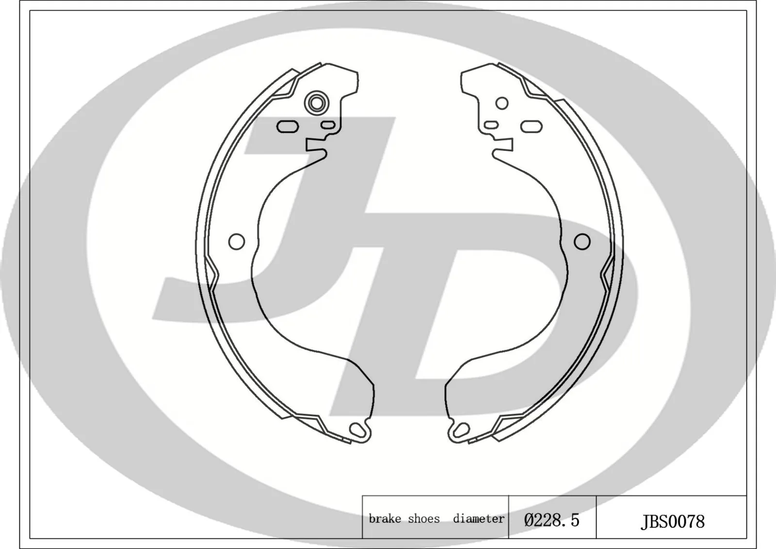 Колодки тормозные JD JBS0078