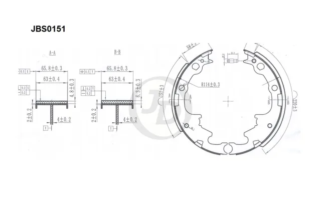 Колодки тормозные барабанные задние S10502