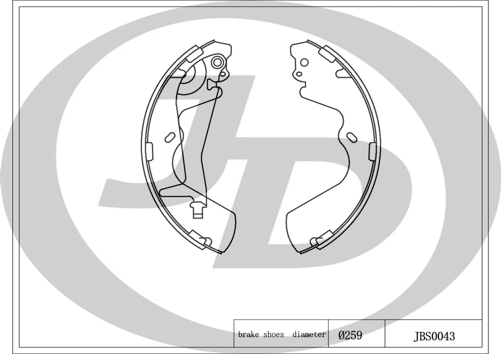 Колодки тормозные JD JBS0043