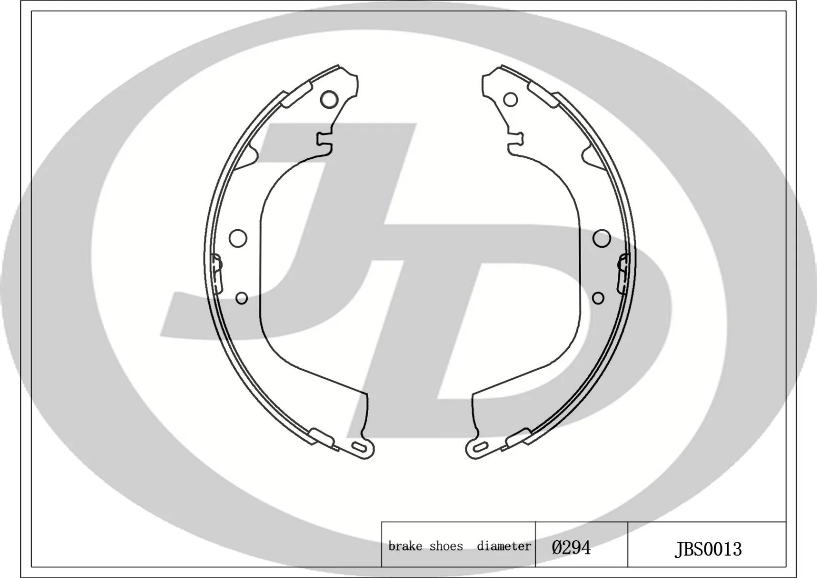 Колодки тормозные JD JBS0013