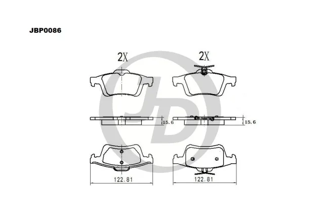 Колодки тормозные FORD FOCUS II/III/MAZDA 3/OPEL VECTRA C/VOLVO S40 задние