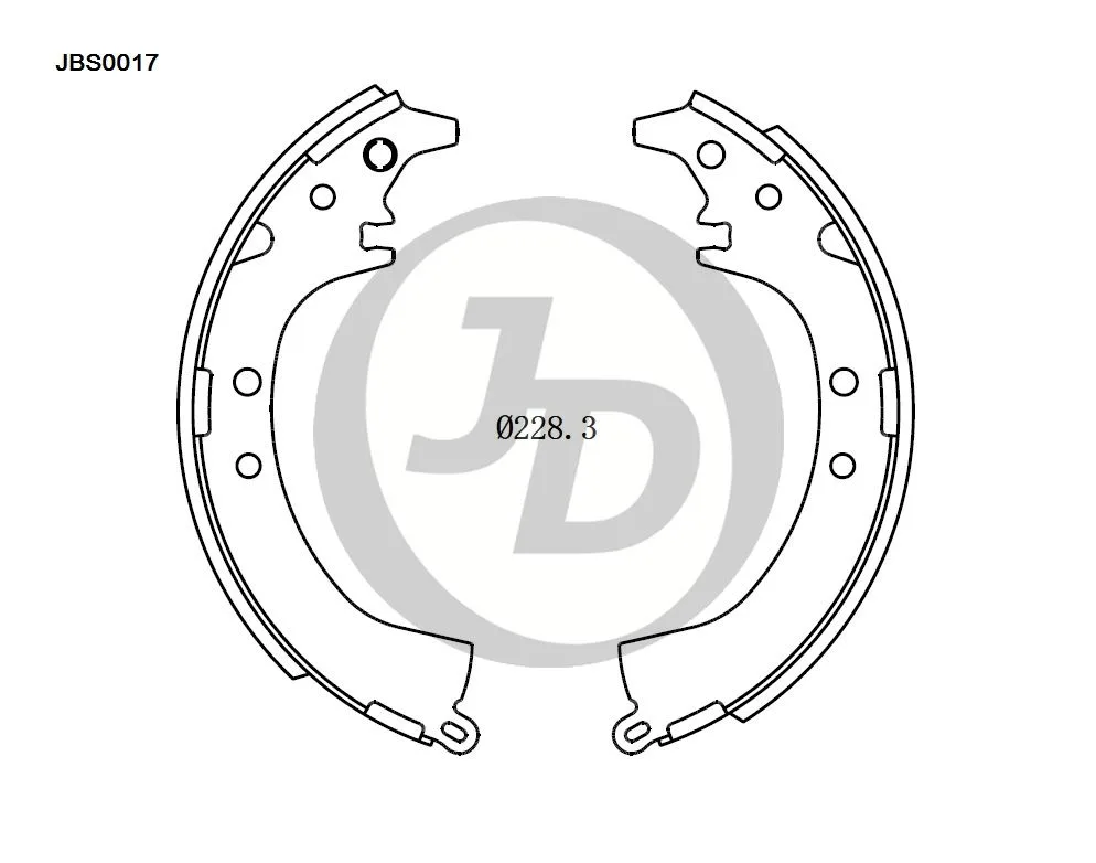 Колодки тормозные JD JBS0017