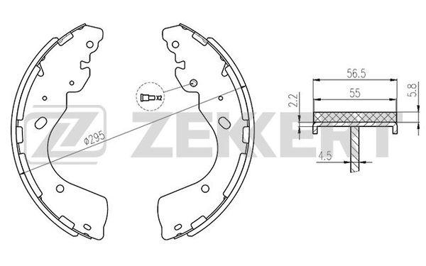 Колодки тормозные барабанные задние Ford Ranger III 11- Nissan Navara (D23) 15- NP300 Navara (D40) 05-