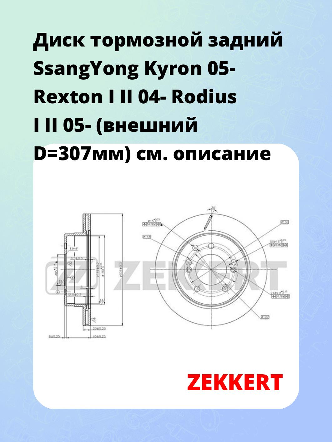 Диск тормозной ZEKKERT BS-5652