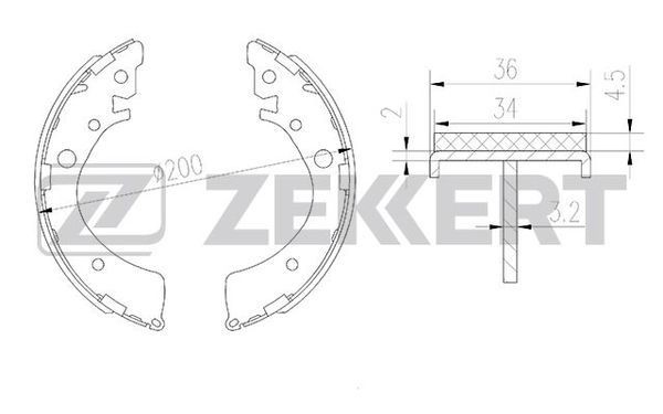 Фото 4: Колодки тормозные ZEKKERT BK-4103
