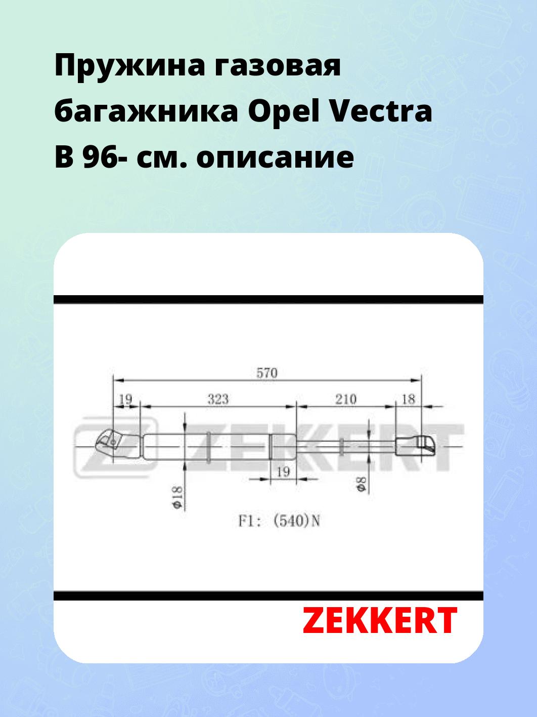 Упор багажника ZEKKERT GF-1492