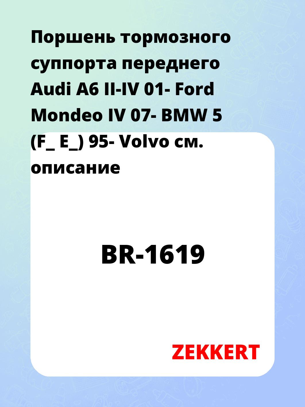Ремкомплект суппорта ZEKKERT BR-1619