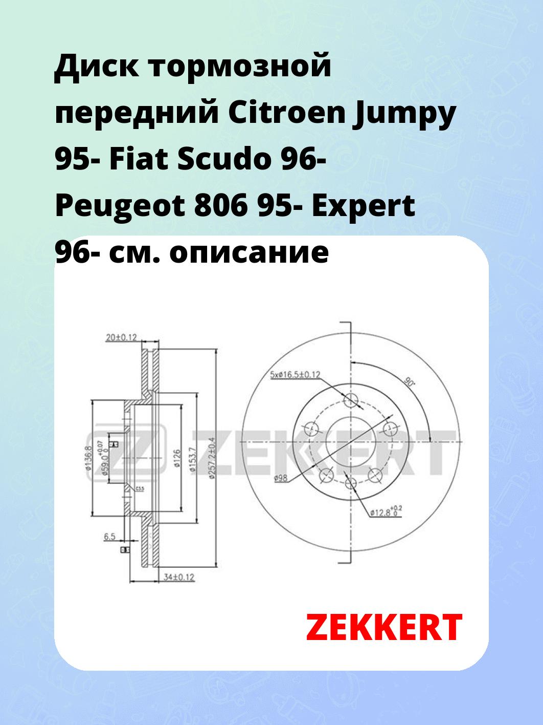 Диск тормозной ZEKKERT BS-5841