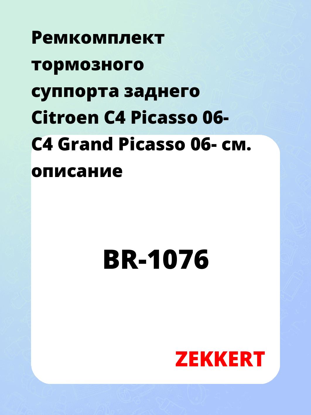 Ремкомплект суппорта ZEKKERT BR-1076