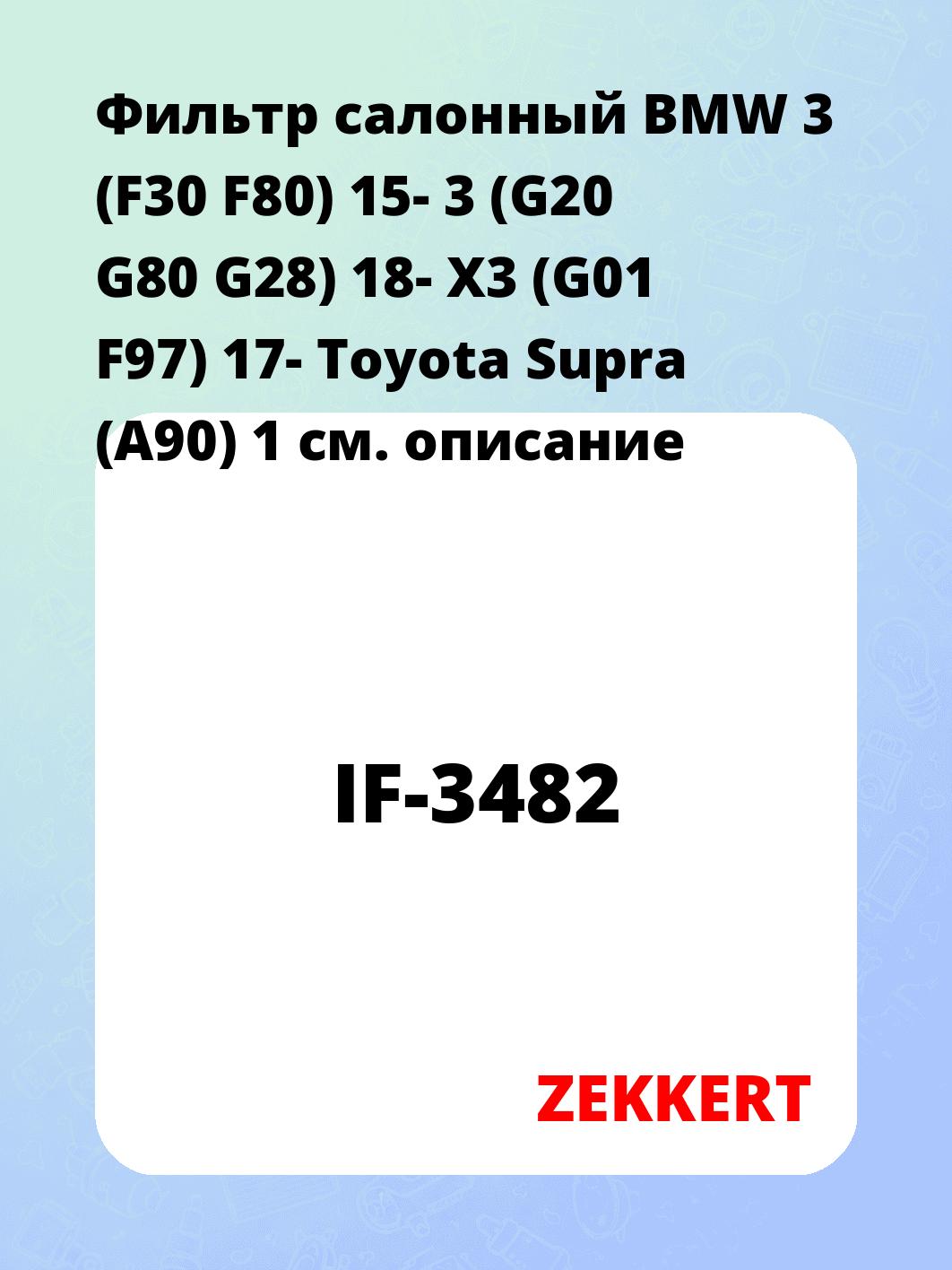Фильтр салонный ZEKKERT IF-3482