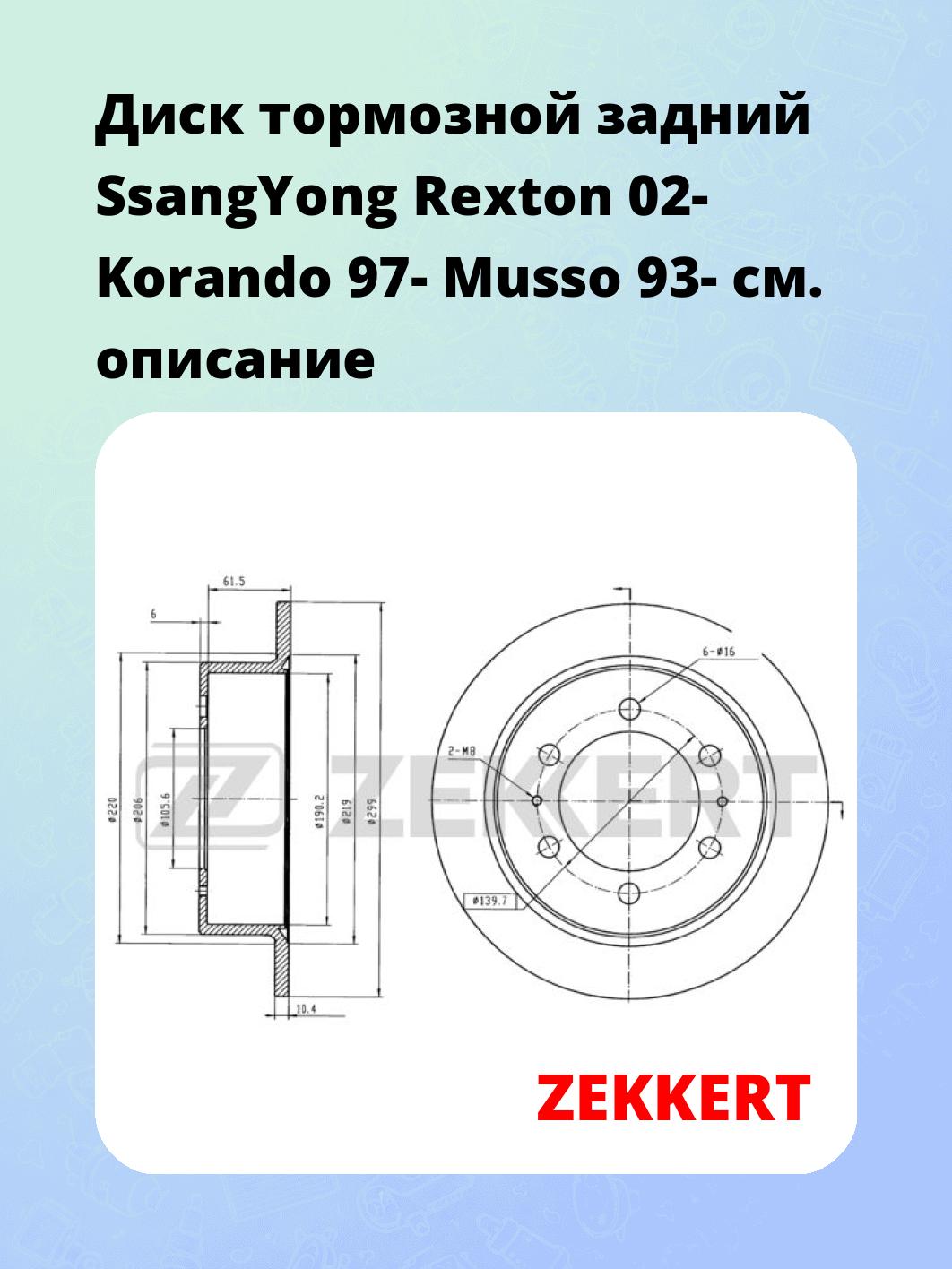 Диск тормозной ZEKKERT BS-5255