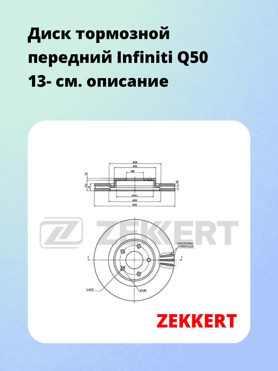 Диск тормозной ZEKKERT BS-6018