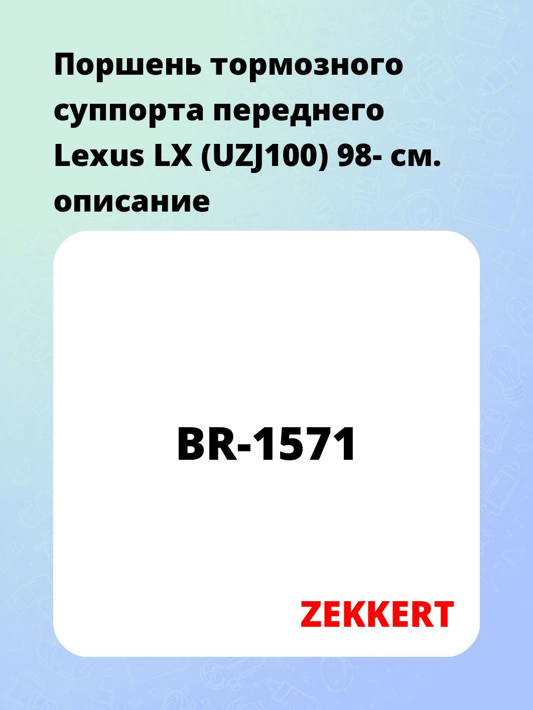 Ремкомплект суппорта ZEKKERT BR-1571