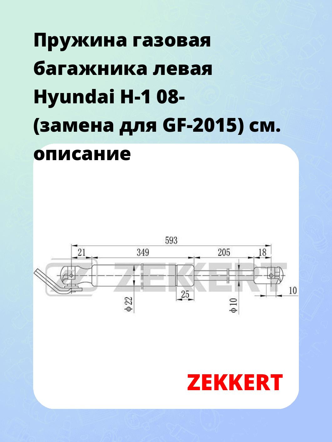 Упор багажника ZEKKERT GF-2064