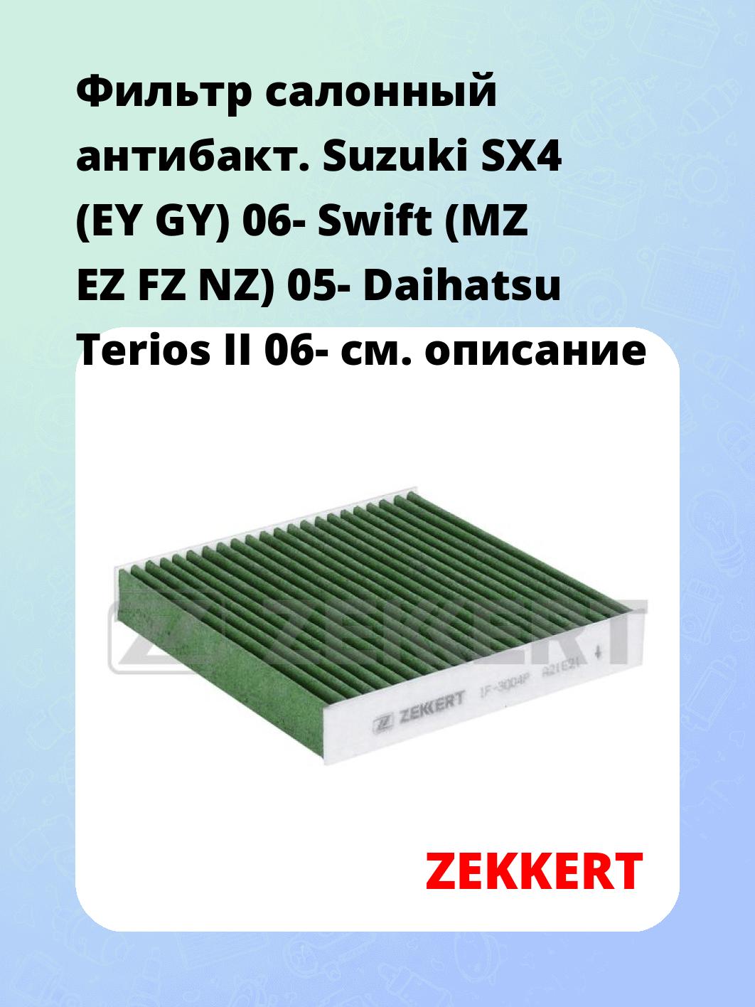 Фильтр салонный ZEKKERT IF-3004P
