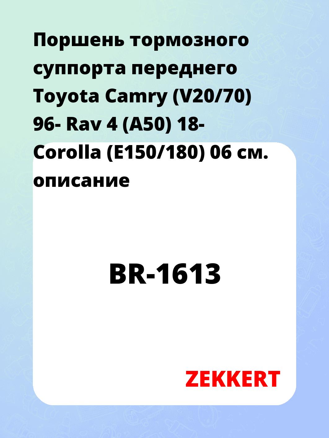 Ремкомплект суппорта ZEKKERT BR-1613