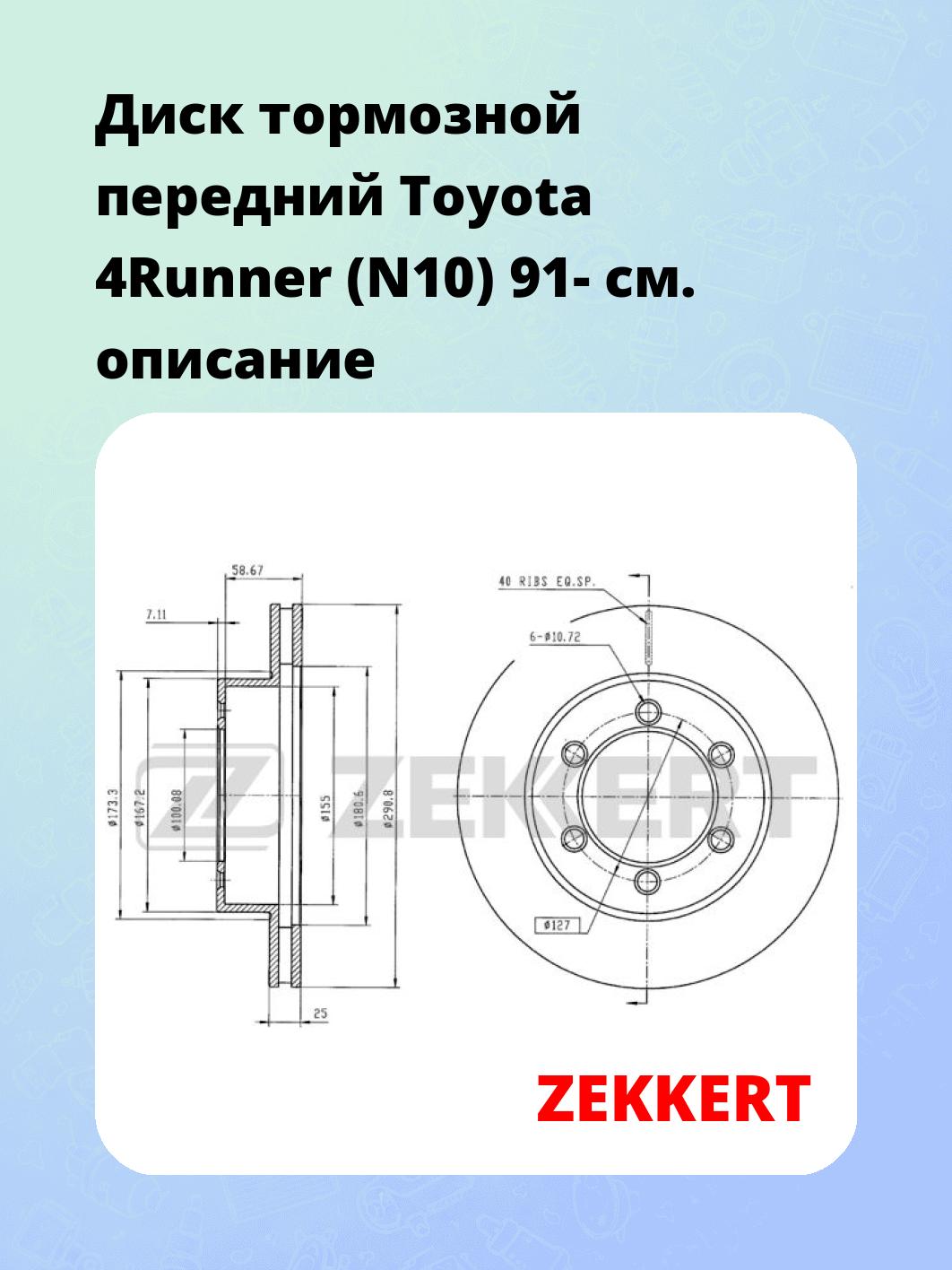Диск тормозной ZEKKERT BS-5497