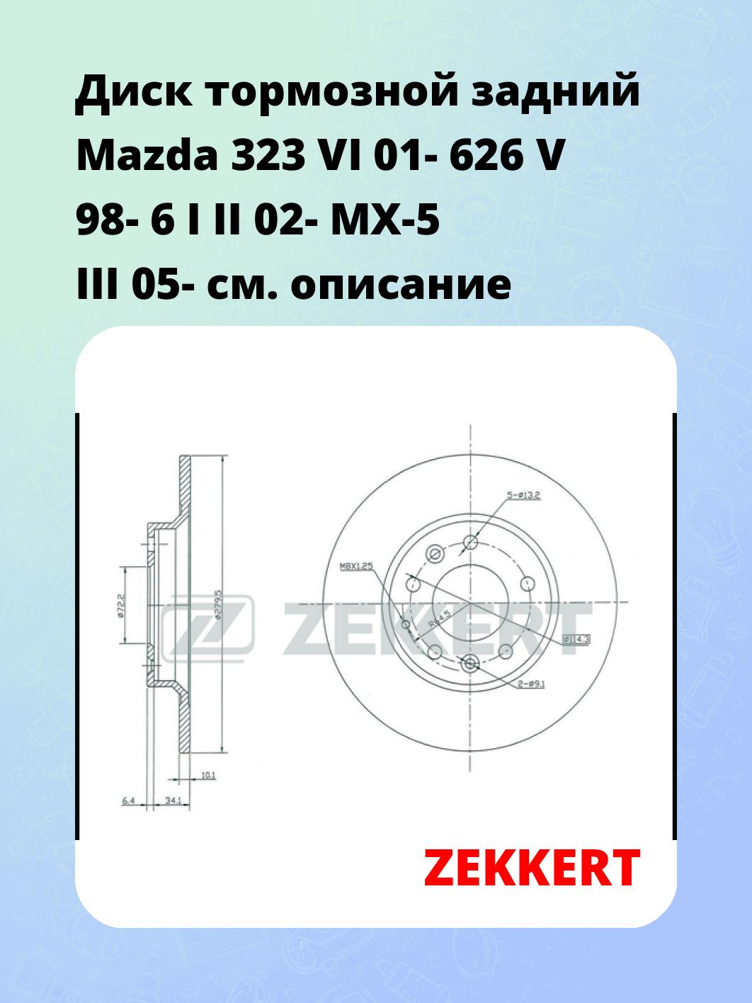 Диск тормозной ZEKKERT BS-5161