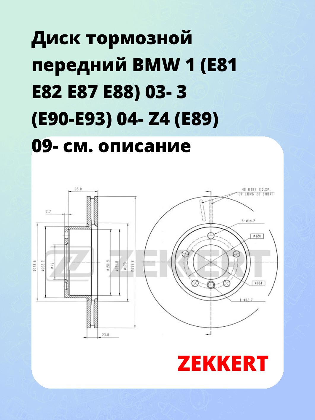 Диск тормозной ZEKKERT BS-5258