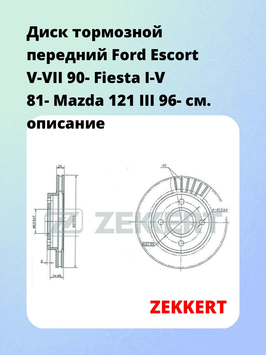 Диск тормозной ZEKKERT BS-5021